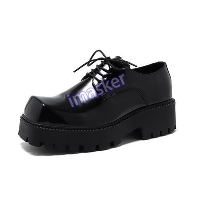 Mens British Square Toe Platform Dress Business Lace-up Formal Shoes Casual Hot