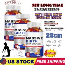 Male Enhancement Gummies Booster  Thicker Last Longer Stronger Bigger 60 Gummy