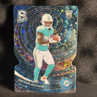 2023 Panini Spectra   Devon Achane RC Blue Disco   Die Cut #1 of 50   SSP