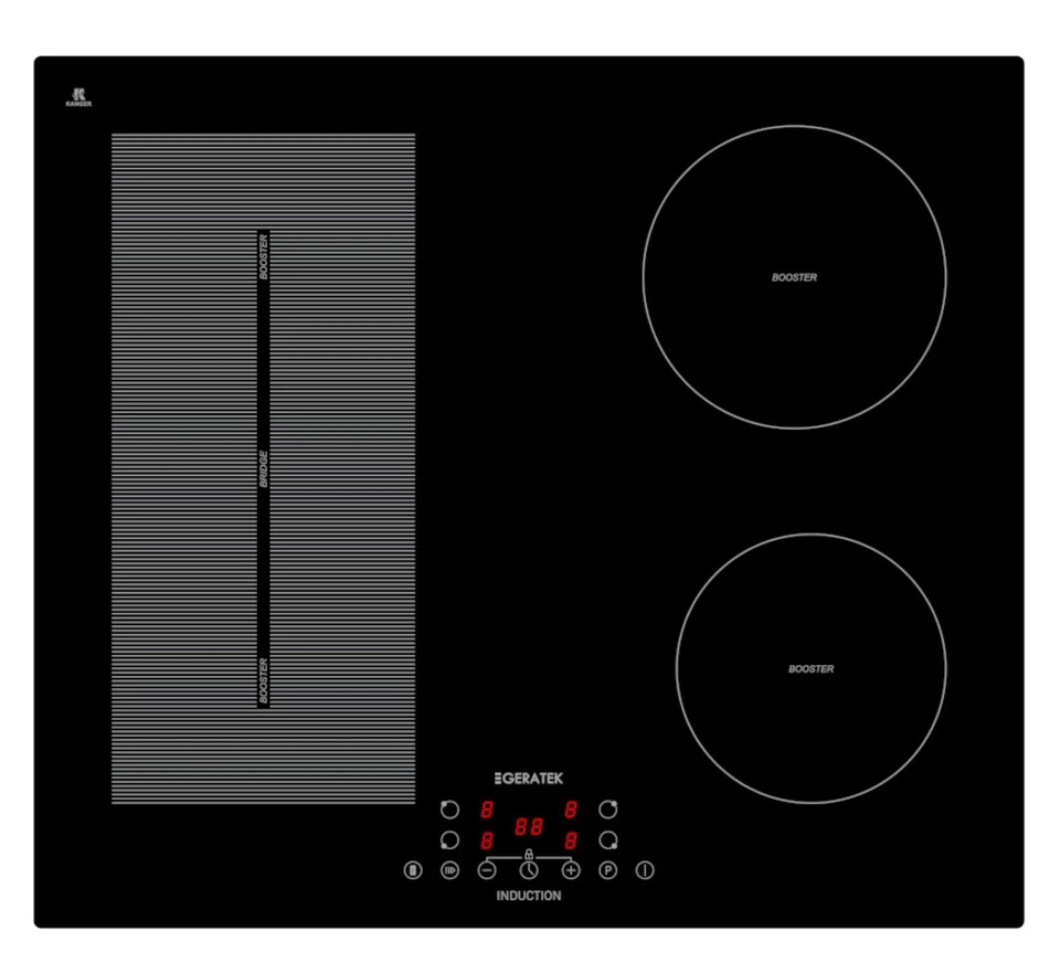 Einbau Herdset Backofen Umluft Timer autarkes Induktionskochfeld 60 cm rahmenlos - Bild 4 von 4