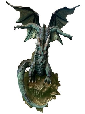Dark Legends Wings of Magic Silver Castle Guardian Dragon Ornamentfigur