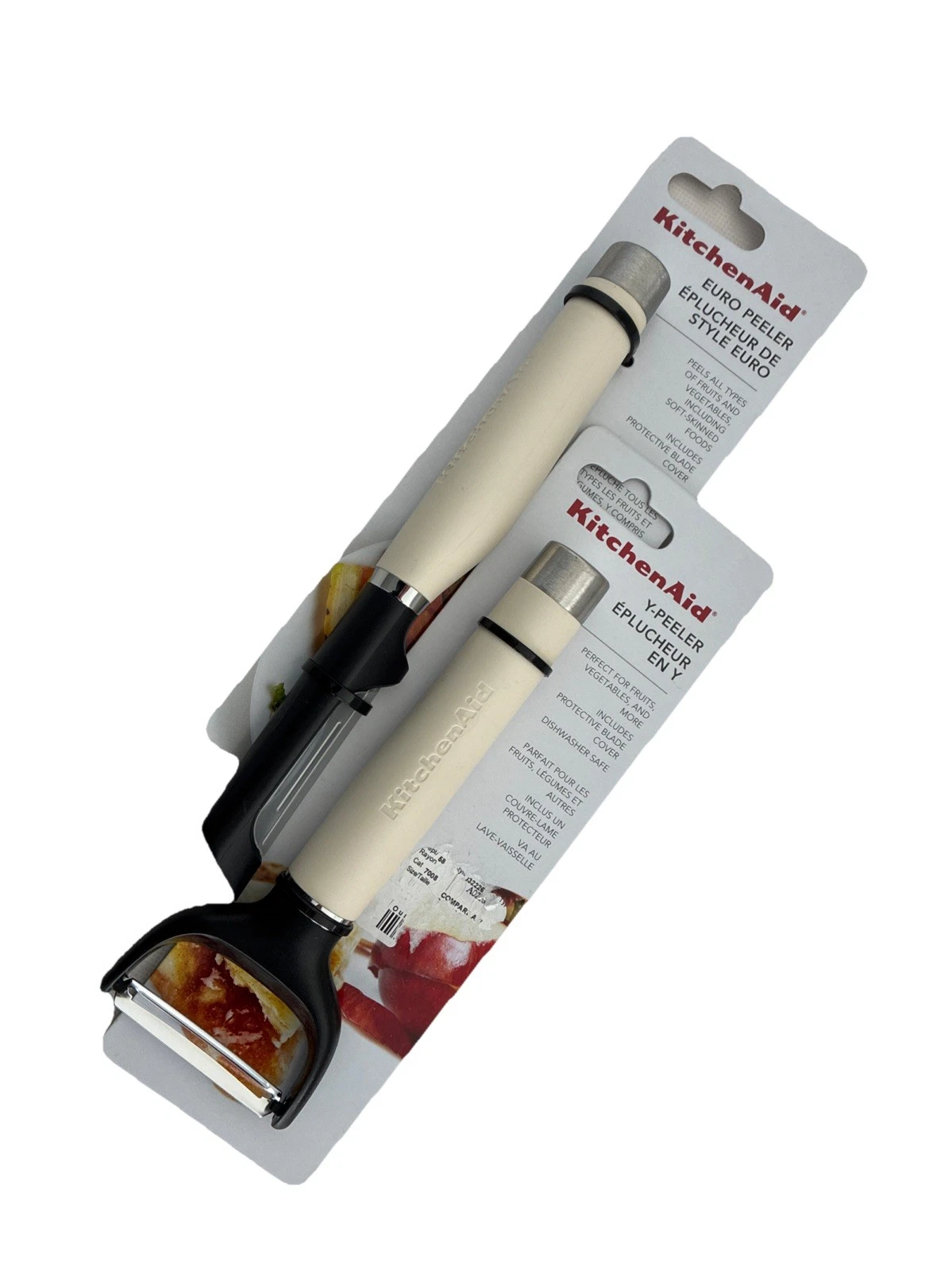 New KitchenAid Almond Cream 2 Pc Peelers Euro Peeler & Y Peeler HACA Matte
