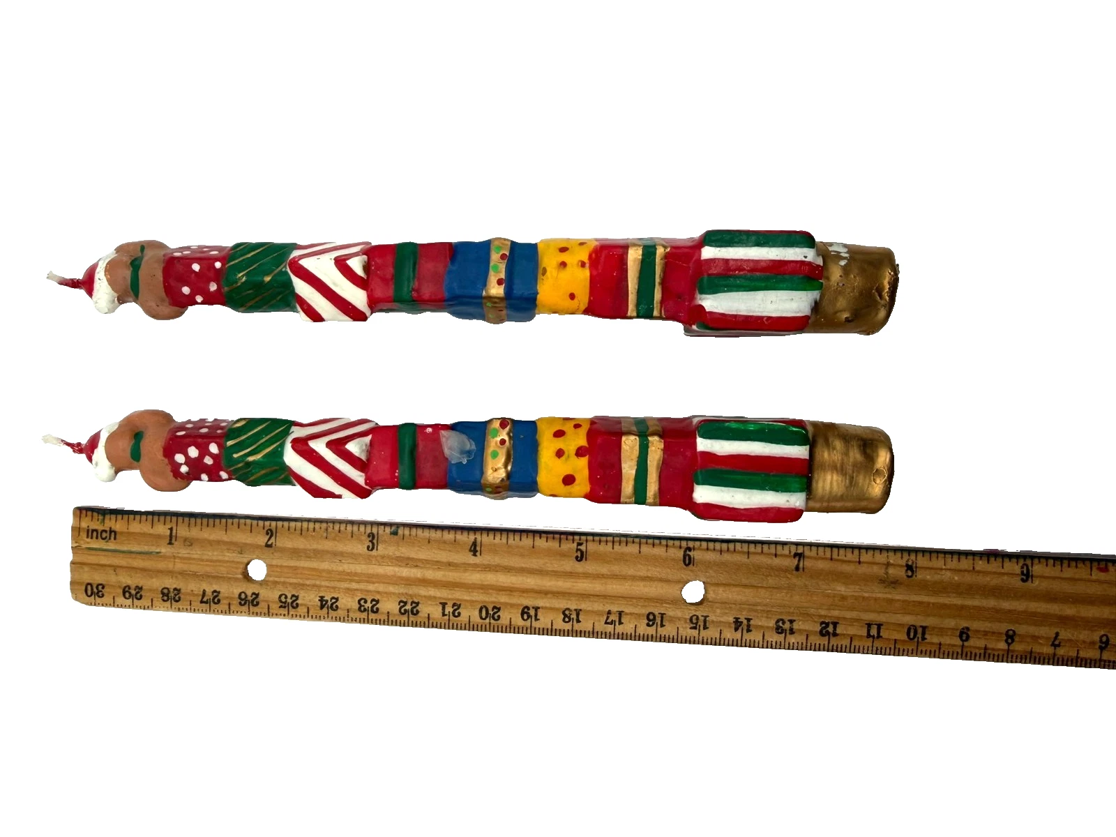 Vintage Giftco Christmas Teddy Bear Taper Candles 8"  NEW image 4