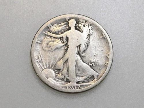 1917-S 50C WALKING LIBERTY SILVER HALF DOLLAR OBVERSE MINT MARK