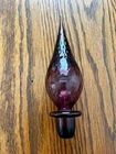 New ListingAmethyst Glass Stopper Genie Bottle MCM Blenko / Empoli ?  6.5 Inches Long