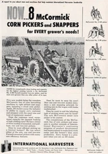 1954 Print Ad International Harvester McCormick Farmall M-TA Tractor 2-ME Picker
