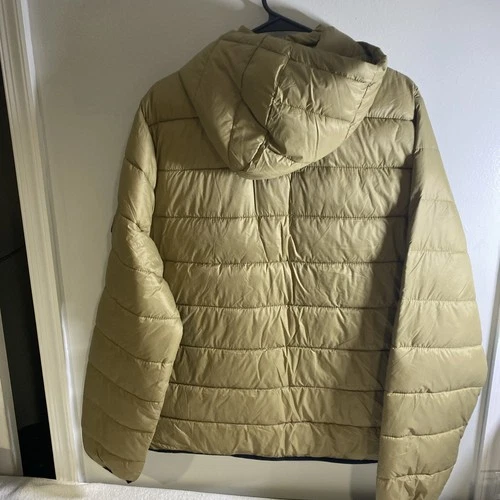 Abercrombie & Fitch, Jacket Mens L Brown Puffer Hoodie, Lightweight (T740) image 10
