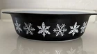 Vintage Pyrex Black Snowflake Casserole Baking Dish 045  2 1/2 QT Quart No Lid