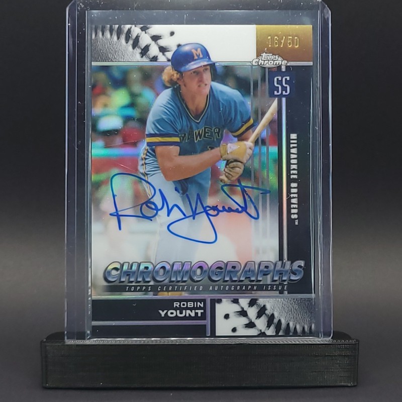 2026 Topps Chrome Chromographs Gold Auto Robin Yount /50 #CHR-RY