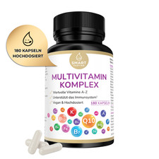 Multivitamin Komplex - Vitamin A-Z - 25 Vitalstoffe - 180 Kapseln - hochdosiert