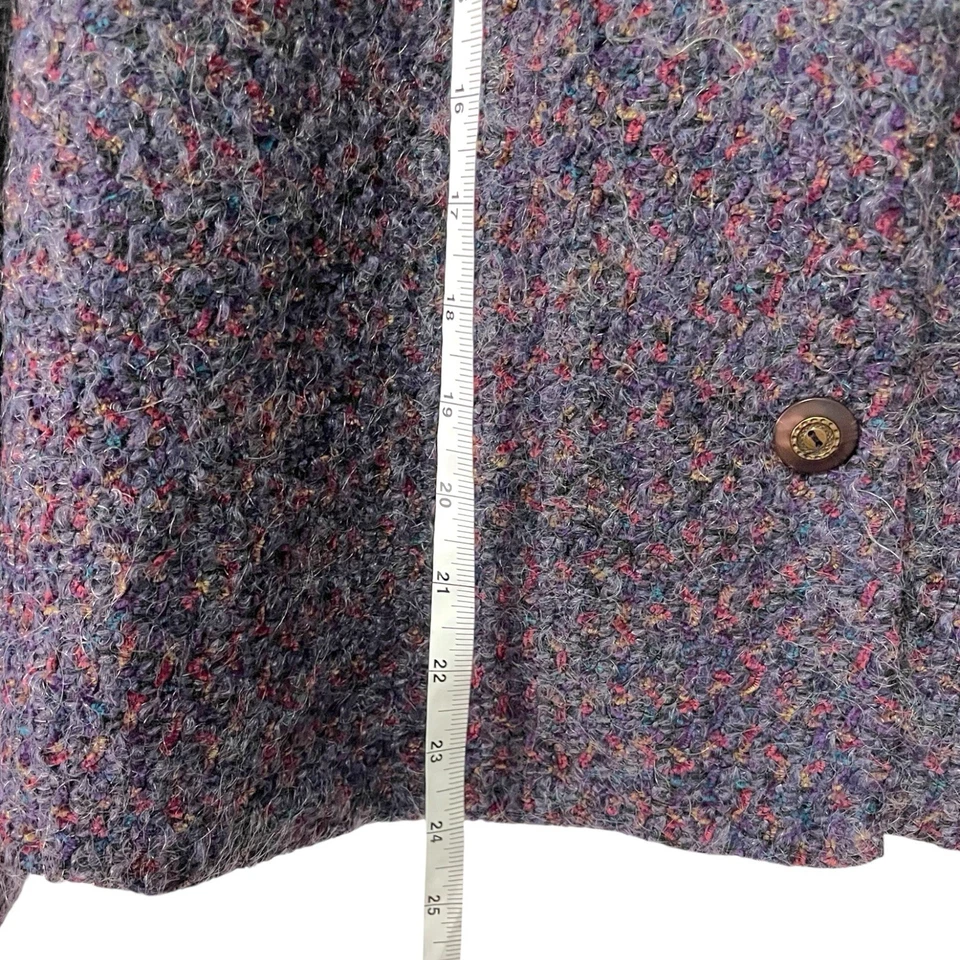 Винтажные требования женщин размер 16 фиолетовый Chenille Blazer куртка нечеткий сделано в США - Изображение 4 из 4