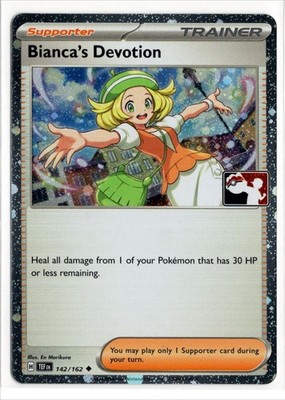 Play! Pokemon Prize Pack 7 Temporal Forces Cosmo Holo 142/162 Bianca's Devotion