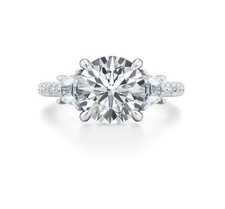 Diamond Engagement Ring IGI Certified Lab Grown 18k White Gold 3.00 CT Round Cut