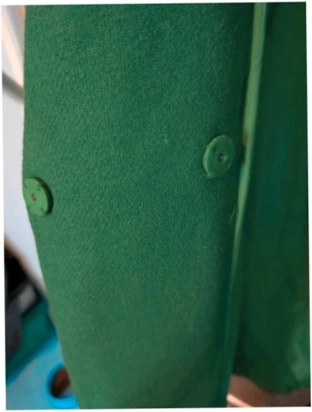 H&M Emerald Green Longline Wrap Trench Coat Large L 14 16 Overcoat image 2