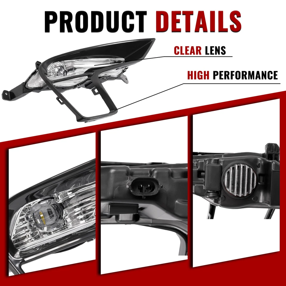 For Ford Explorer 2018 2019 Pair LED Fog Light Driving Lamps w/Switch Bezel Wire Foto 4 de 4