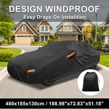 Car Cover W/ Left Side Door Zipper 210D-PU for Hyundai Elantra Sedan