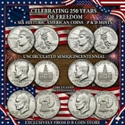 2026 P & D Semiquincentennial + Kennedy  + "Ike Silver Dollar" Bicentennial wSet