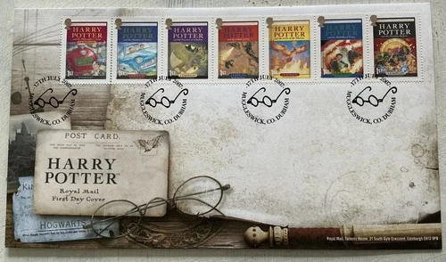 GB QEII 2007 Harry Potter Se-Tenant Royal Mail FDC Better Muggleswick Spectacles