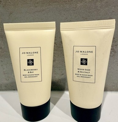 Jo Malone Wood Sage & Sea Salt + BlackBerry & Bay Hand/body Wash Gel 30mlx2 NEW