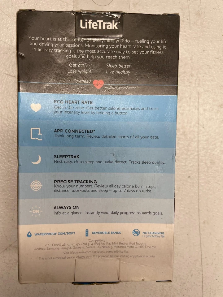 LifeTrak Zone C410 Black/Blizzard Blue - Image 3 of 4