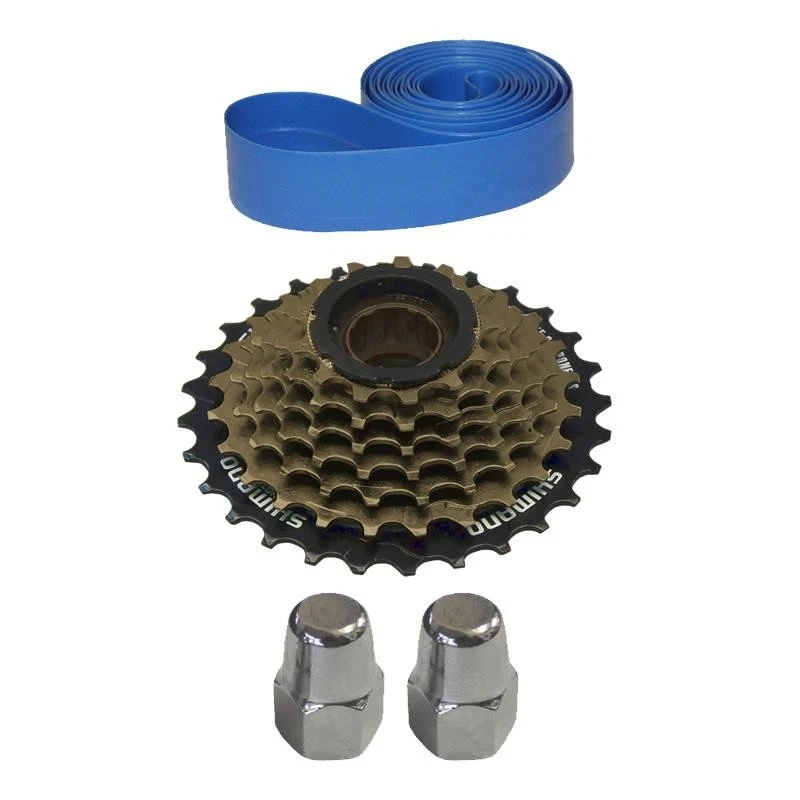 Laufrad 28 Zoll Hinterrad Hohlkammer V-Brake 7 fach Shimano Schraubkranz silber - Bild 3 von 4