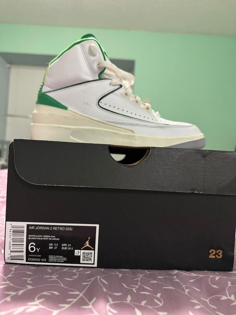 NIKE★AIR JORDAN 2★WHITE/LUCKY GREEN/SAIL/LT STEEL GREY Air Jordan 2 Retro Lucky Green White/Sail/Lt Steel Grsy