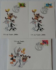 3 Cartes Postales Fête du Timbre Saint Jean Cap Ferrat 2009 WARNER BROS
