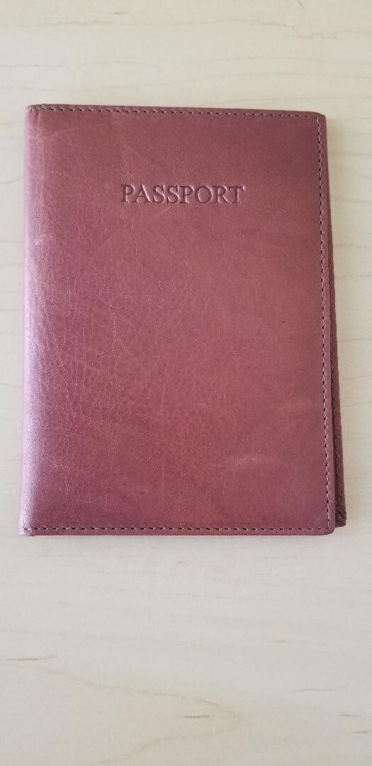 S L1200 Visconti leather passport credit card holder wallet cover case, brown