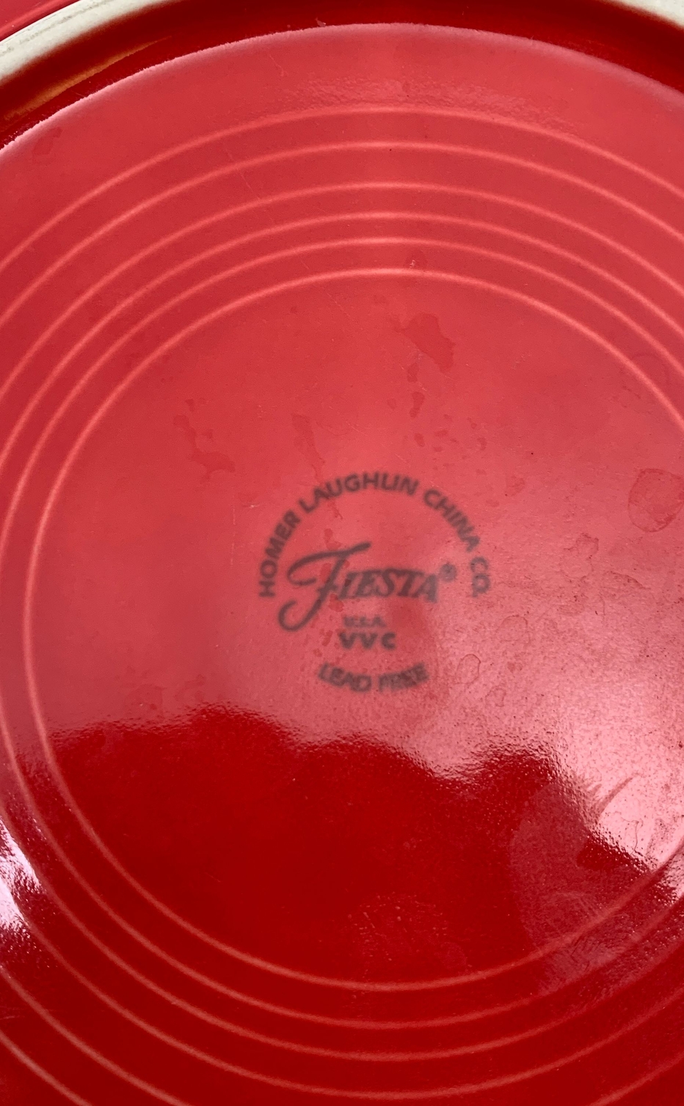 Set Of 9 Fiesta Fiestaware Dinner Plates Lead Free Round Shape Red 10 1/2 In eBay