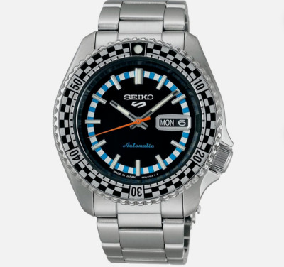 Seiko Men's 5 Sports Special Edition Automatic Sunburst Black Dial Watch SRPK67