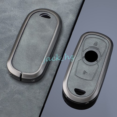 Metal Leather Car Key Fob Case Cover Keychain For Buick Enclave Encore Lacrosse - Picture 11 of 16