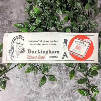Vintage Buckingham Cigarettes Smoke Phillip Morris & Co. Canada Ad Paper