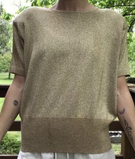 VTG Wool Blend Metallic Sparkle Jacobson  s Top Sz L BUNDLE  SAVE  1 SHIPS MORE