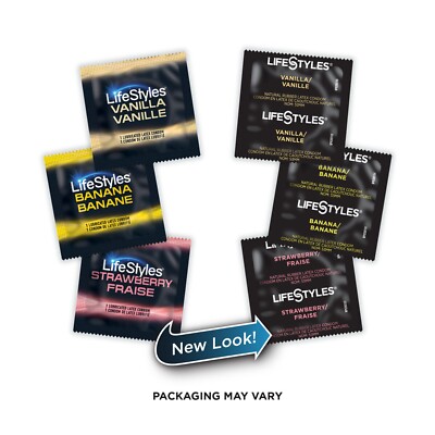 Lifestyles Assorted Flavors & Colors Lubricated Bulk Condoms - Choose Quantity