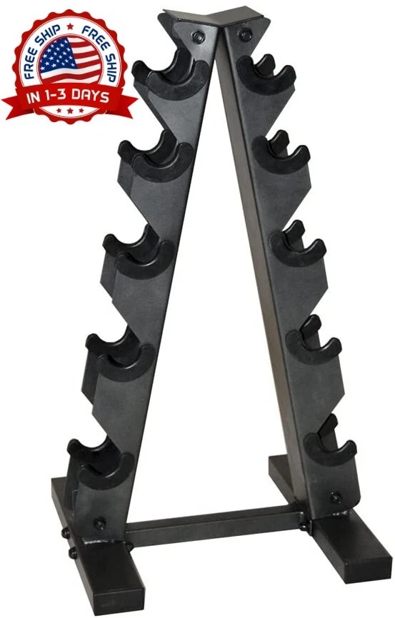 Conjunto De Mancuernas De Goma Neopreno Con Soporte Fitness Gimnasio En Casa NEW