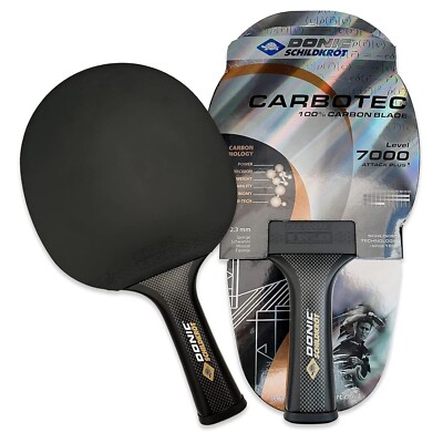 Wood Carbotec 7000 Table Tennis Bat Colour  Black 85 grams   All-rounder