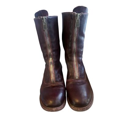 Guidi Front Zip 310 Soft Horse Leather Boots Plum Size 36/US Size