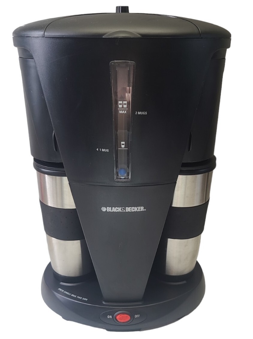 Double Personal Cup Coffee Machine W Travel Mugs