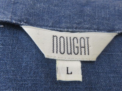 NOUGAT EASY GOING PLAIN SIMPLE DENIM BLUE SLEEVELESS 100% LINEN DRESS UK 10 P - Picture 9 of 10