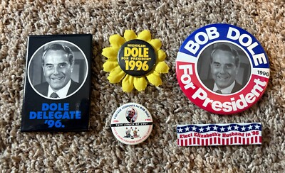 Bob Dole 1996 Presidential Campaign Button Group