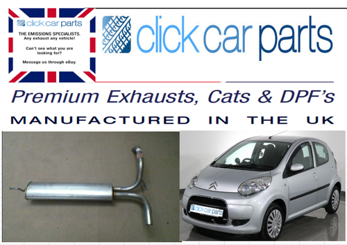 Kit Silencieux Arrière Pour CITROËN C1 / PEUGEOT 107 / TOYOTA AYGO 1.0 12V (2005+) - Acier Aluminié