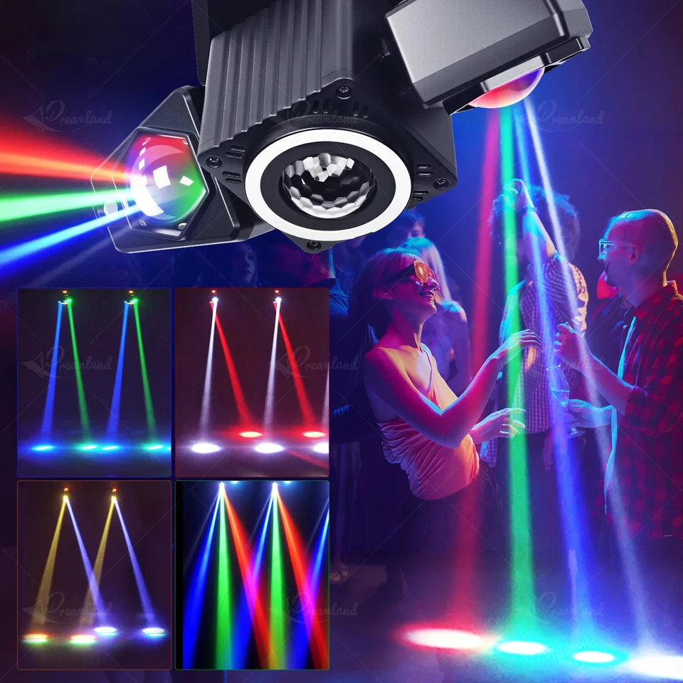 Luz de fiesta cabezal móvil bola de discoteca giratoria haz láser estroboscópico control remoto DMX para DJ Foto 4 de 4