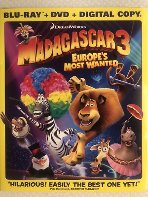 DreamWorks Madagascar 3: Europe s Most Wanted (Blu-ray/DVD, 2012, 2-Disc Set)