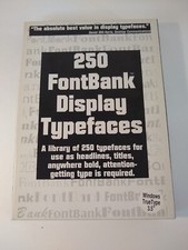 250 Fontbank Postscript Display Types Software Windows Postscript Vintage 1991