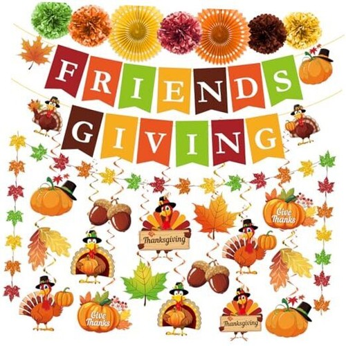 Friendsgiving Party Decorations, Pre-Assembled Friendsgiving Decorations,