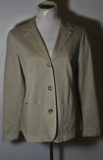 L.L. BEAN Tan Khaki Chino Jacket Size 10 Reg.