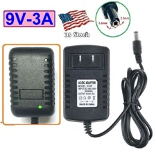 9V 3A AC/DC Adapter Replacement Power Supply for Home Electronics with 5.5x2.1mm