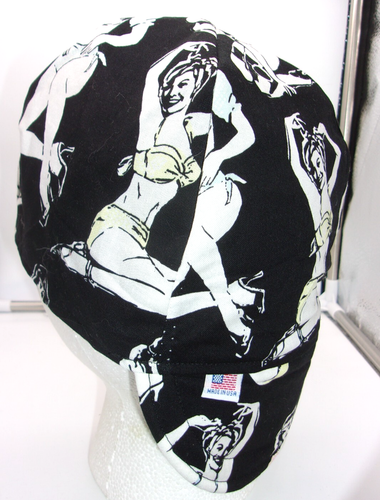 Hollywood Babes Pin ups Construction, Welder, Pipe-fitter, Biker Hat - Picture 2 of 2