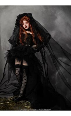 (Limited Dress Set) Grace Doll Size - Autumn Black Bride Clothes Set - LE 20