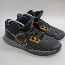 Nike Kyrie Flytrap 4 Black Metallic Gold Men  s Basketball Shoes Sz 7Y CT5537-005